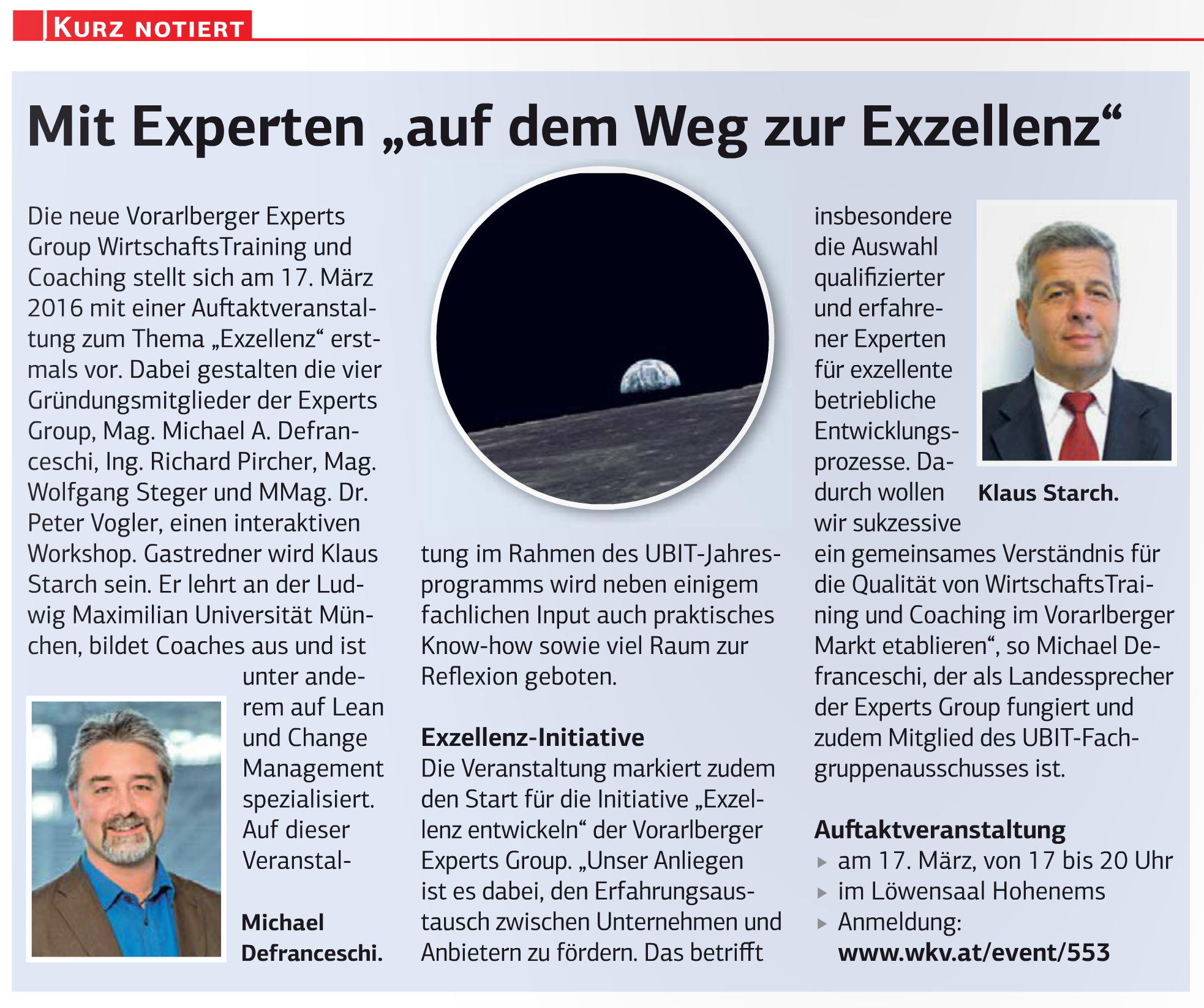 Presse Die Wirtschaft Nr. 8 und 9. vom 26. Februar 2016, S. 16