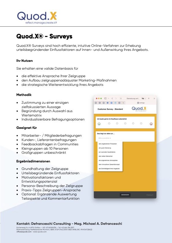 OnePager Quod.X® - Surveys: Ambidextrie als Lösungsansatz zur Transformation von Unternehmen und Organisationen