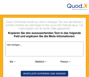 Text Mining Quod.X® Freitextanalyse